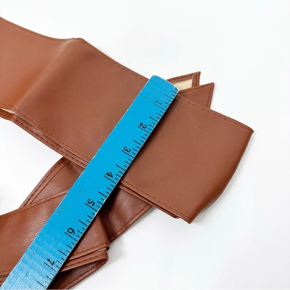 2/$30 Obi Belt Wide Wrap Around Waist Boho Gypsy Self Tie Brown Cinched Corset