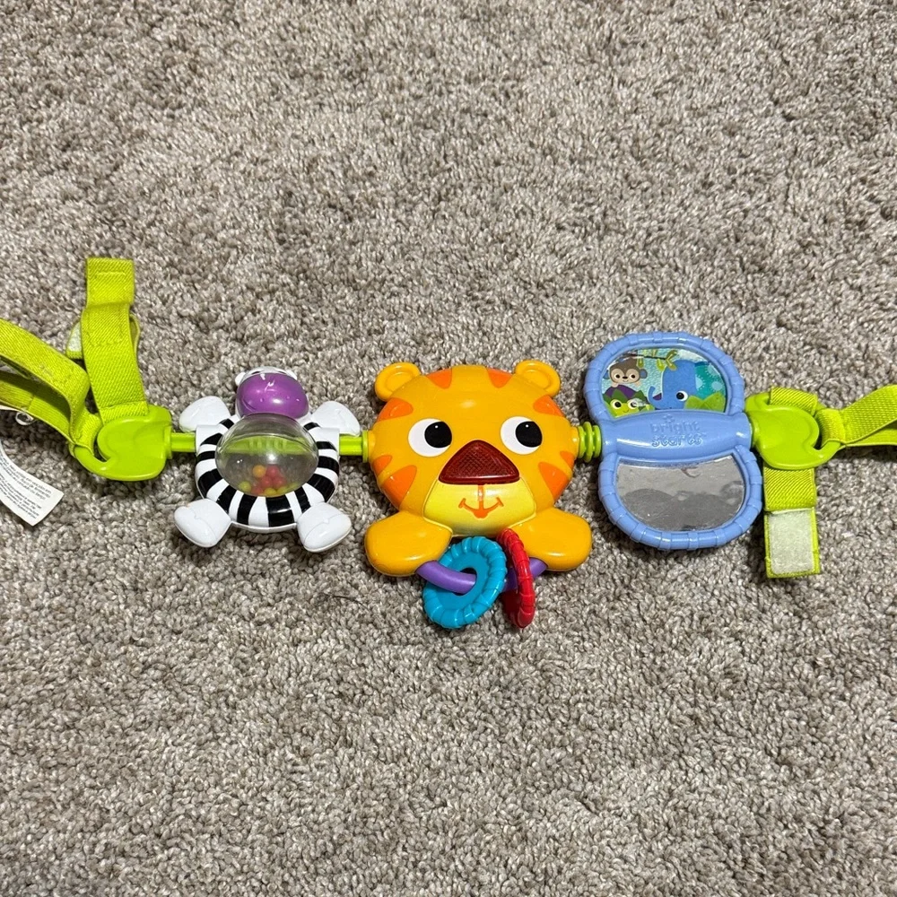 Bright Starts Take Along Musical Carrier Baby Activity Toy Bar Car Seat Toy