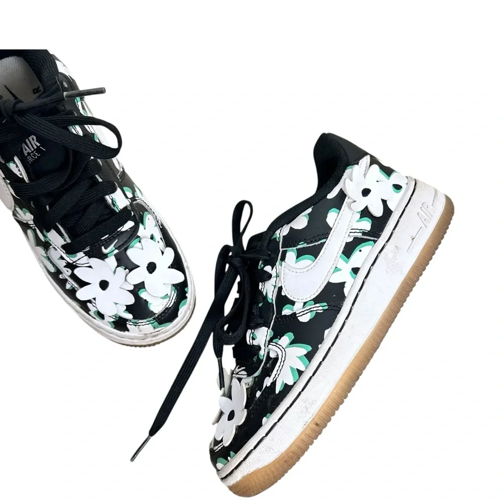 🌼 Nike Air Force 1 LV8 Floral Black White Green Gum 🌼