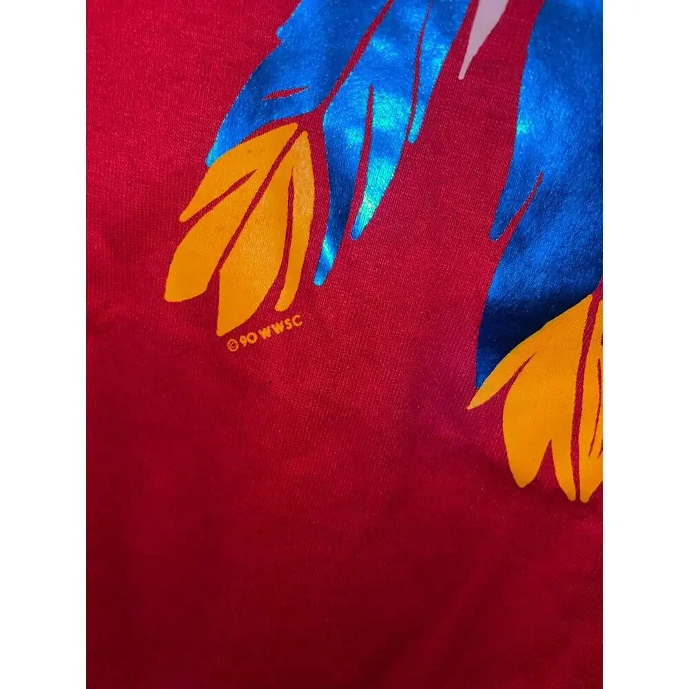 Vintage South Dakota Shirt Native American Buffalo Jerzees Red Tee 90s VTG M