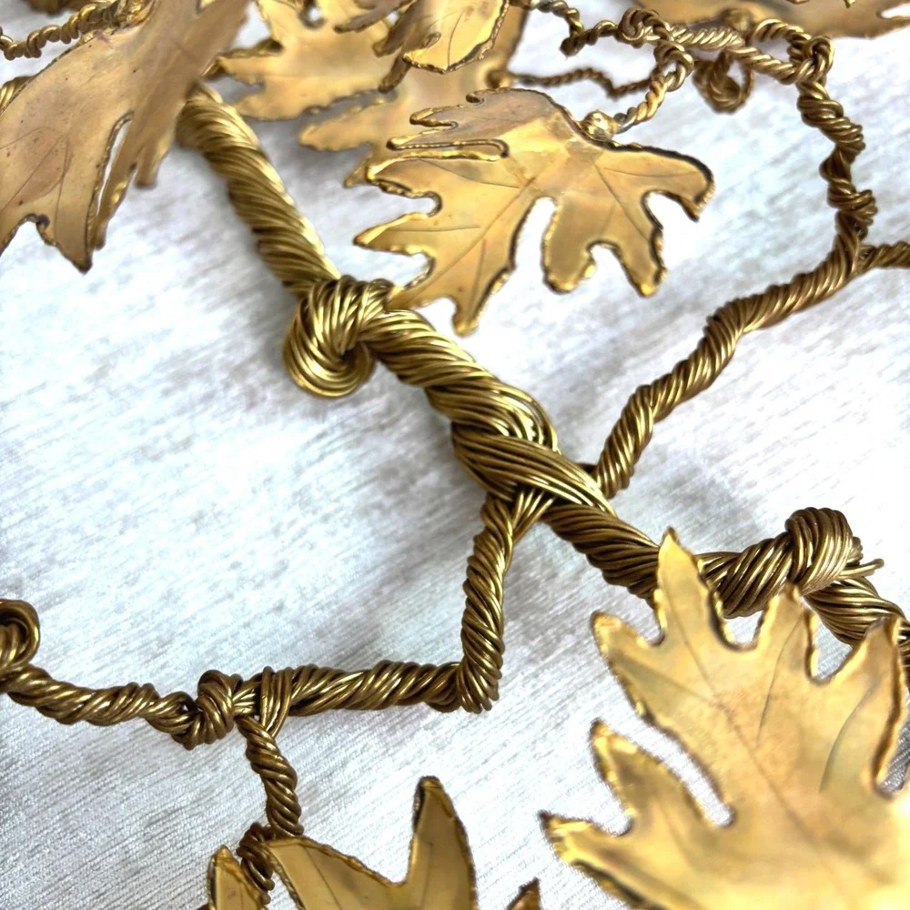 MCM Curtis Jere Style Brass Metal Brutalist Sculpture Tree Branch Leaves