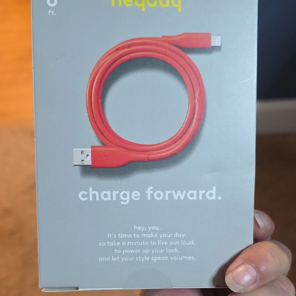 Heyday Orange Charging Cable Lightning to USB-A