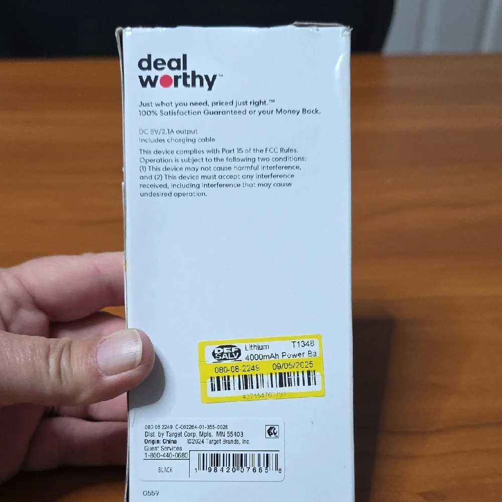 deal worthy black resealed