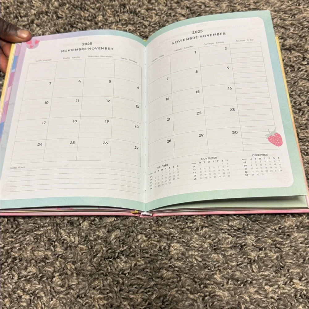 N/A planner includes pink