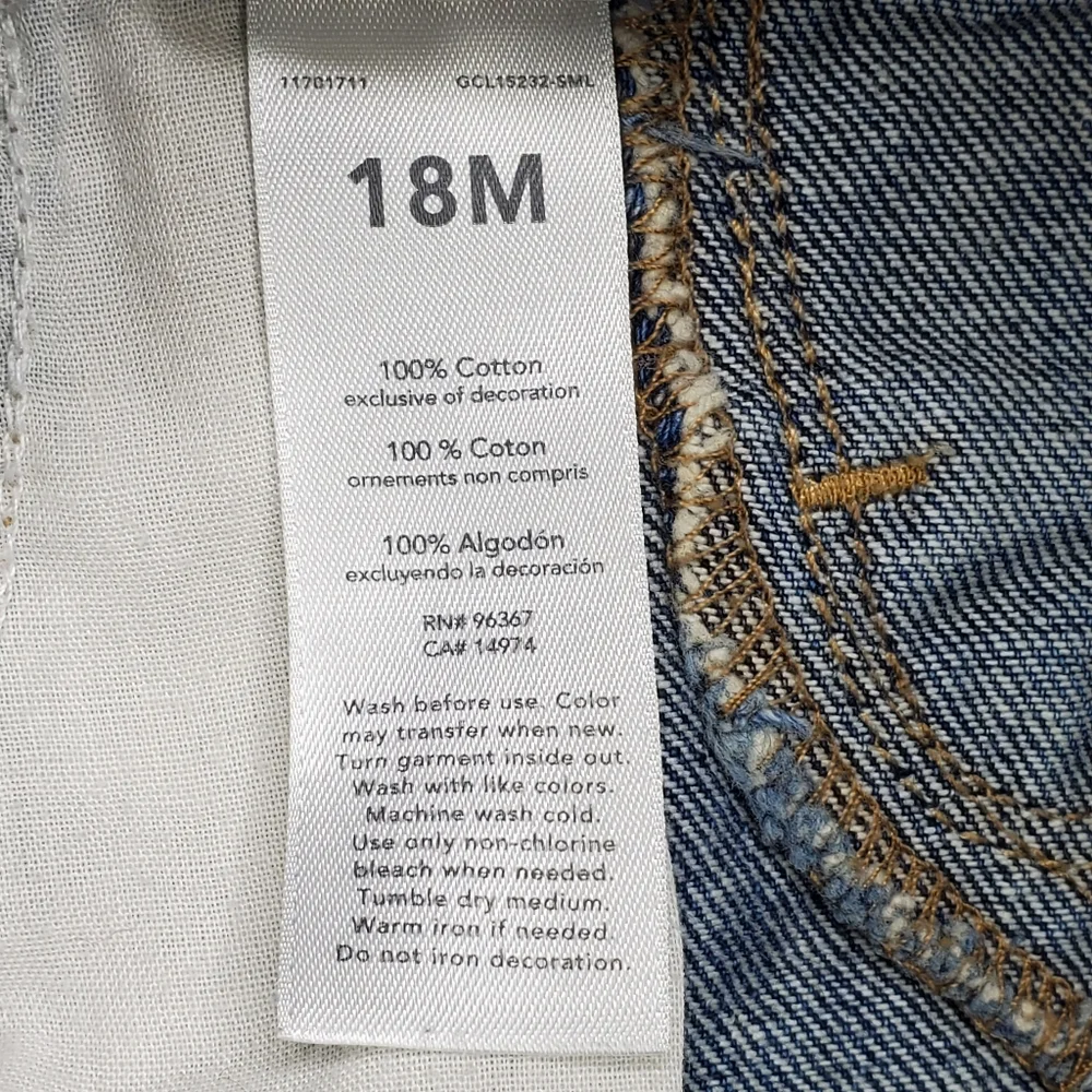 Oshkosh B'Gosh Overalls Denim Jumper Size 18 months