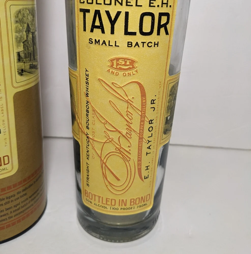 Colonel E. H. Taylor Bourbon Whiskey Bottle with box