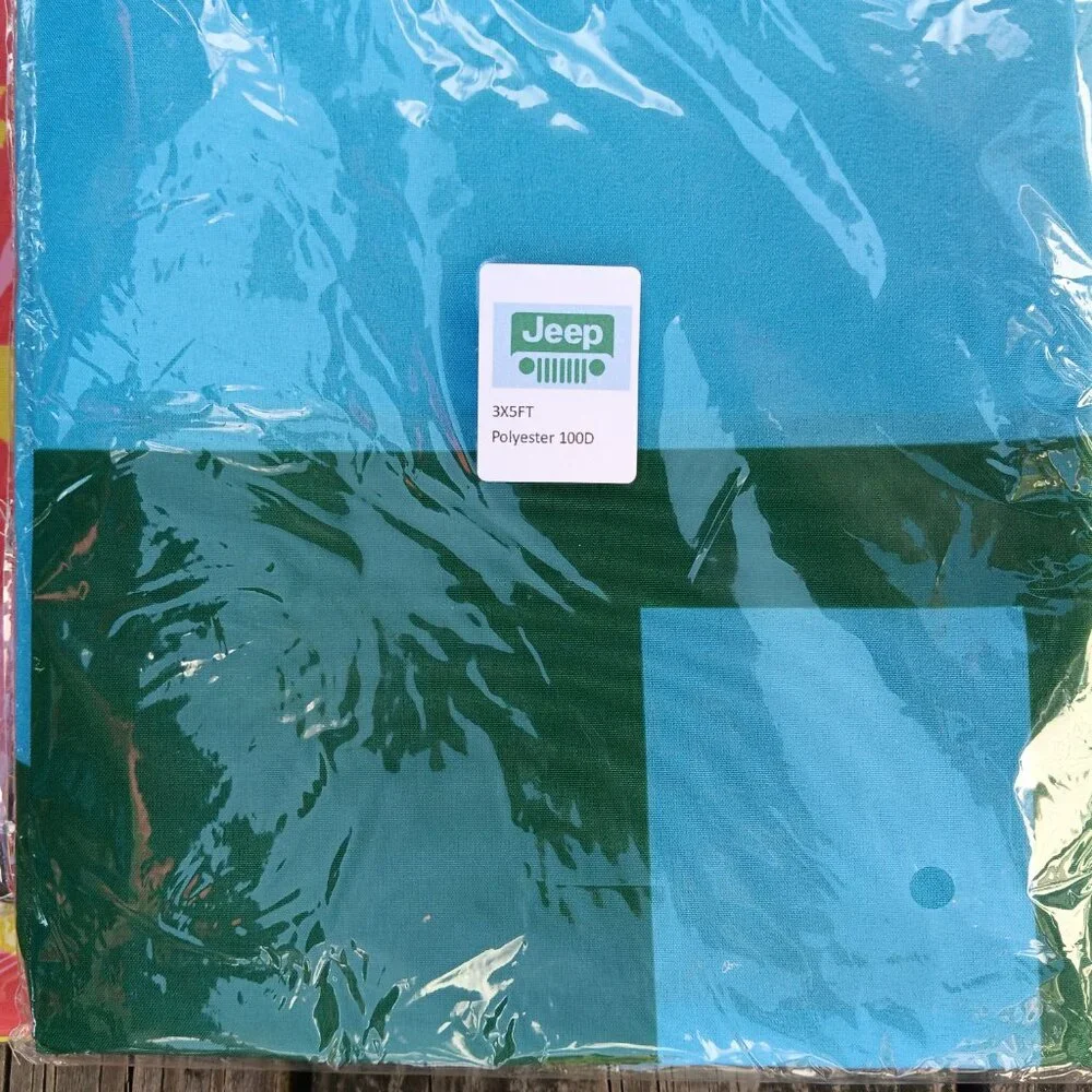 NEW Jeep 3x5 Flag Banner Blue Green