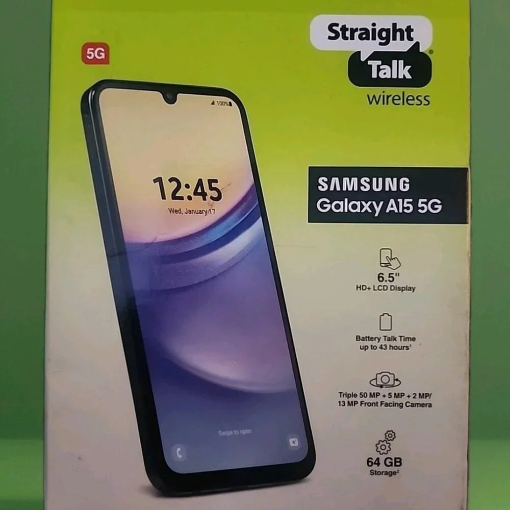 Samsung Galaxy A15 5G Fingerprint Sensor AMOLED Screen Phone (6.5