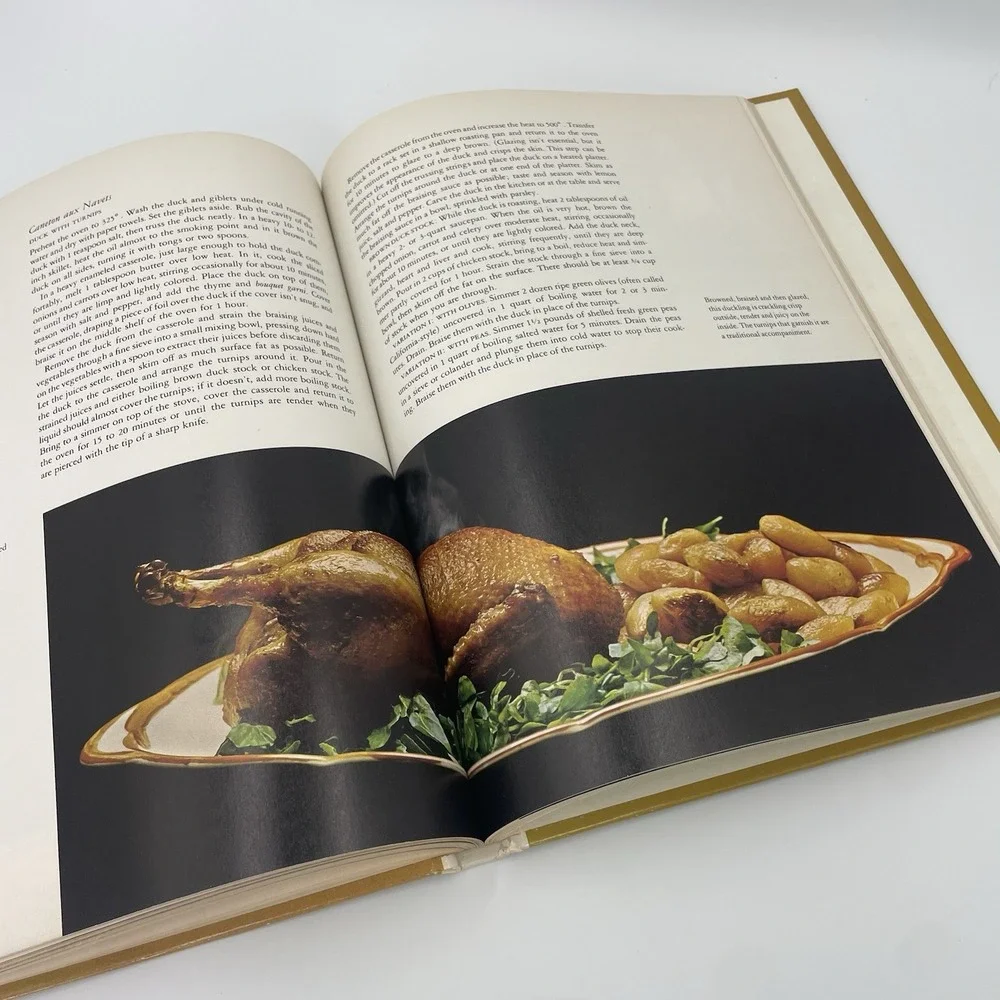 Cottagecore Hardcover French Cookbook 1968 Foods of the World Farmhouse Decor