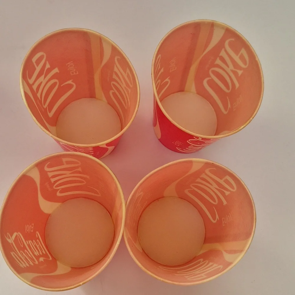 56 Vintage Retro Party Coca-Cola Coke Waxed Paper Cups by Lily 9oz