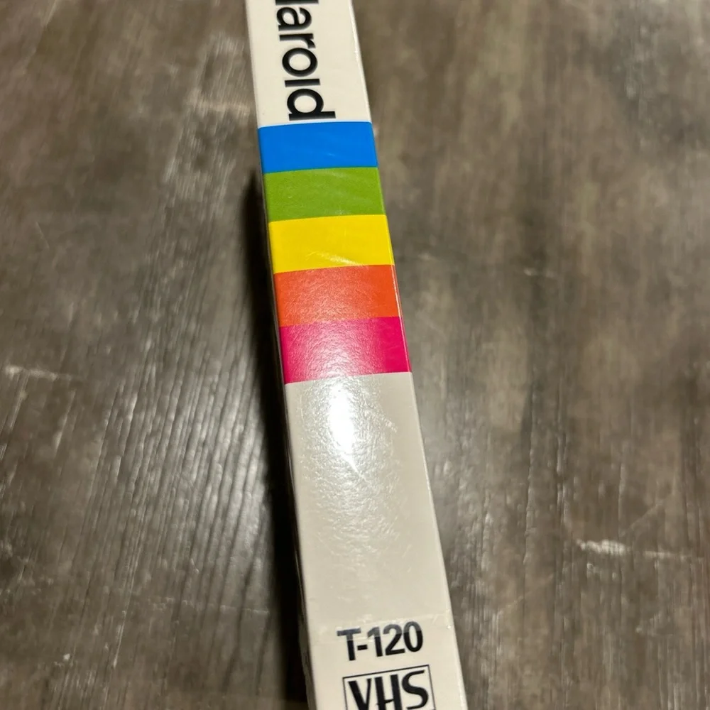 Polaroid Supercolor Videocassette with Rainbow Stripes