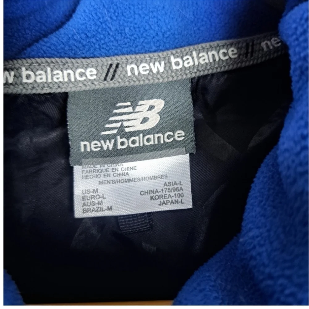 New Balance Men's M Down Puffer Jacket Sleek Blue EUC