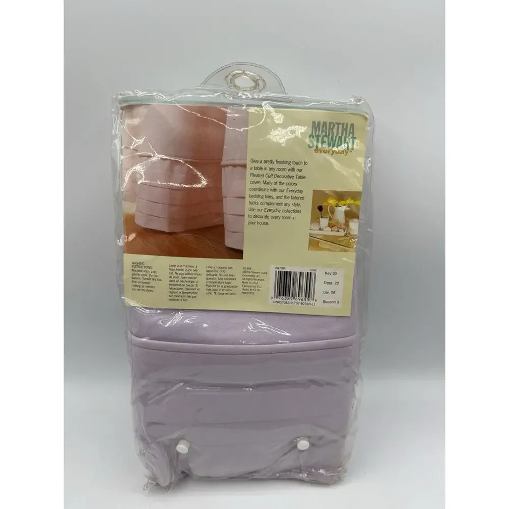 Martha Stewart Pleated Cuff Decorative Table Cover 70” Round Purple Grandmacore