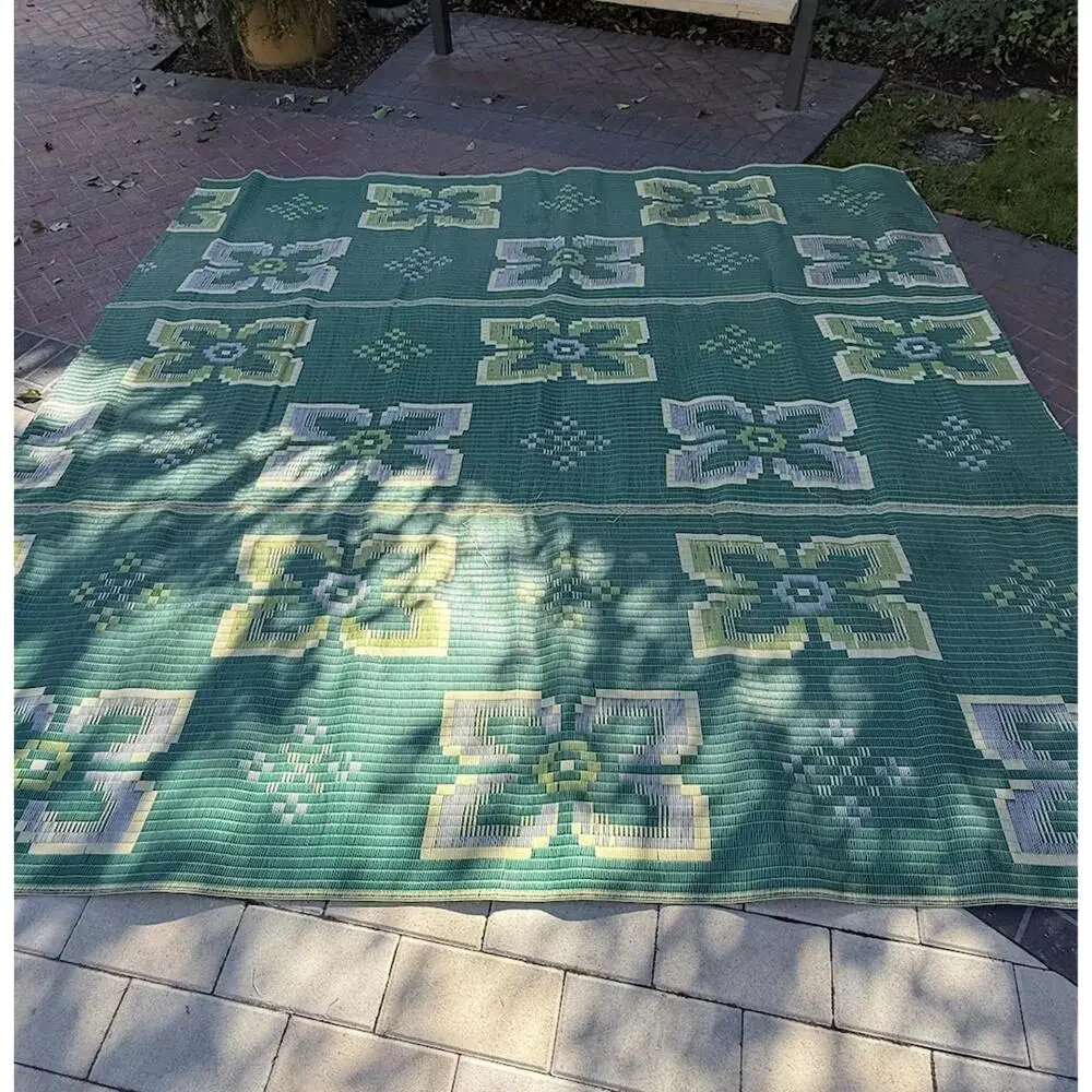 Fiji Tonga Samoa Plant Fibres Vintage Woven Floor Mat Unique Island Heirloom