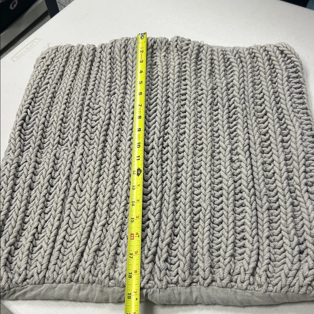 West Elm Chunky Knit Pillow Cover 20x20 Gray