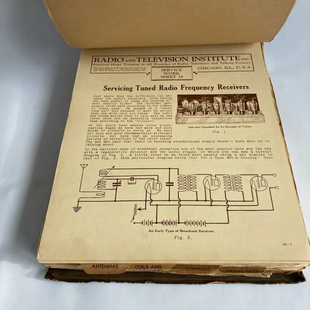 Vintage 1930's Radio and Television Institute RTI Training Repair Service Manual