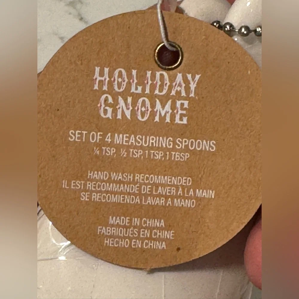 Christmas Gnome Ceramic Measuring Spoons