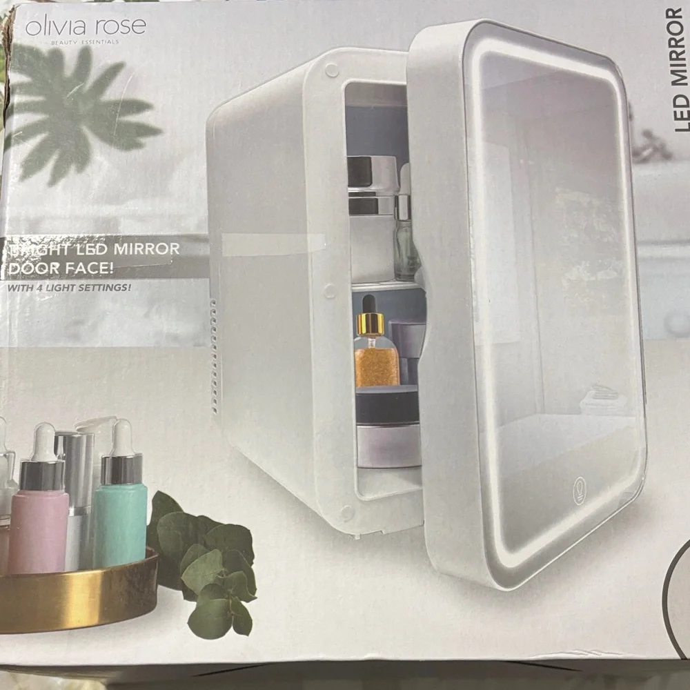 Olivia Rose LED Mirror Makeup Organizer - White
