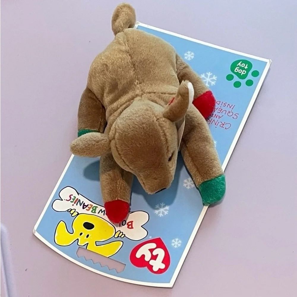 Ty Bow Wow Dog Toy: Reindeer NWT