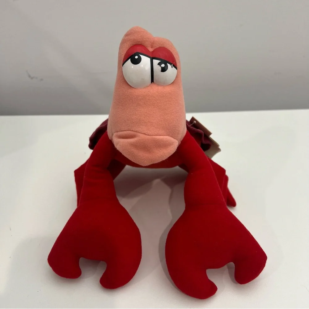 Vintage Disney Sebastian Plush Crab 122-49507 Walt Disney World Tag
