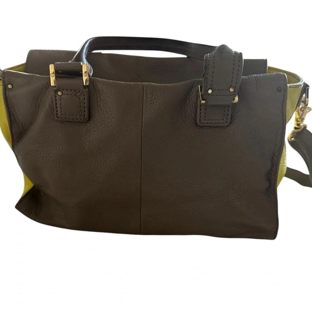 Tory Burch Moose and Lime Green Crossbody Women's Bag 11x7x5