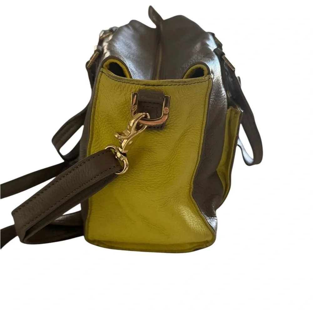 Tory Burch Moose and Lime Green Crossbody Women's Bag 11x7x5