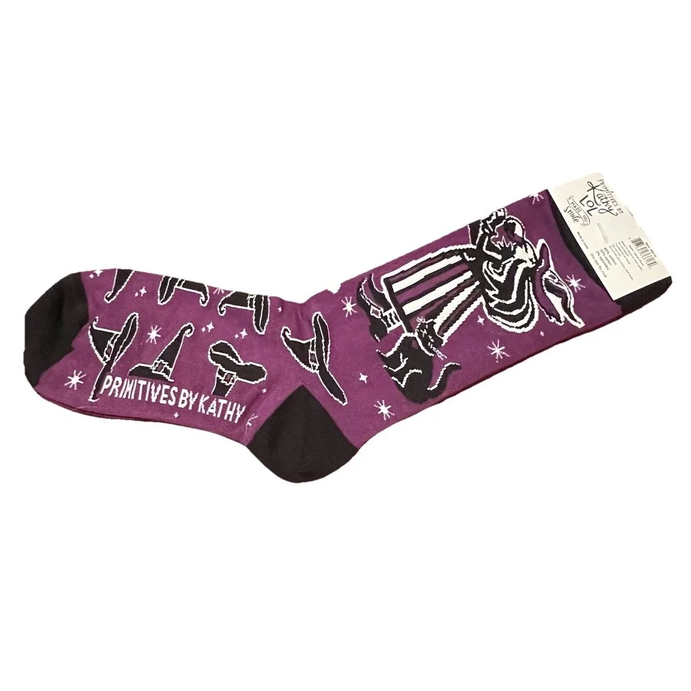 Primitives by Kathy Socks - Hocus Pocus, I Need Wine to Focus Humor Joke Witchy