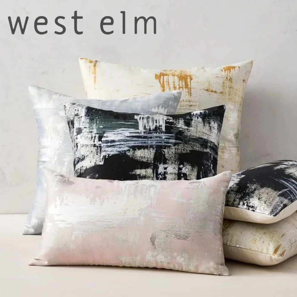 West Elm Painterly Brocade Cushion Cover