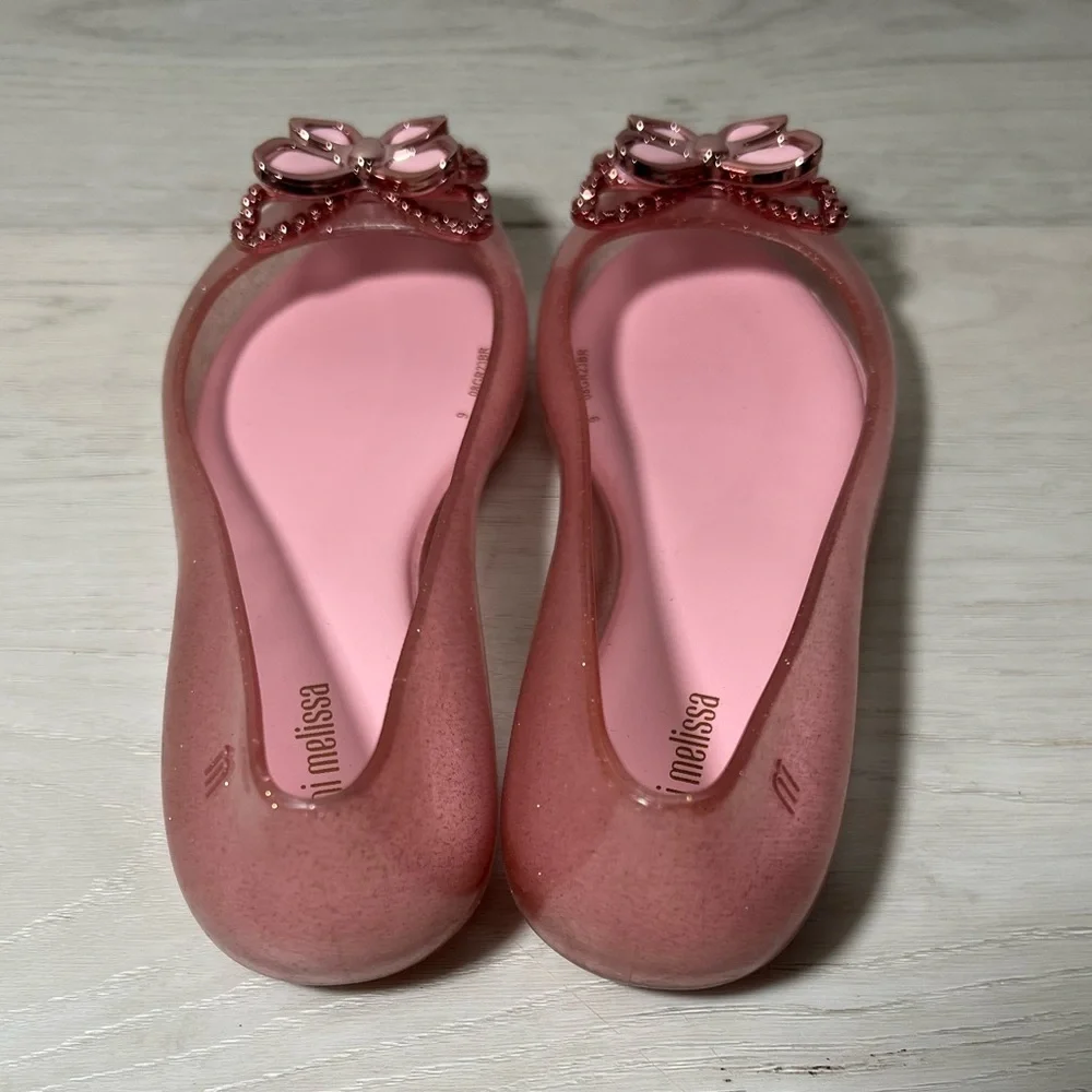 Little Girls Mini Melissa Sweet Love Dress Flats Kids Shoes New Size 13