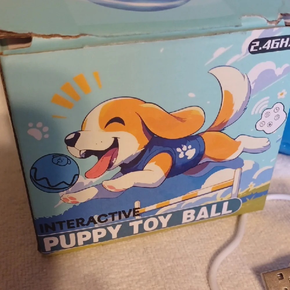 Interactive Dog Toy Ball - Blue, Rechargeable Remote Control Ball