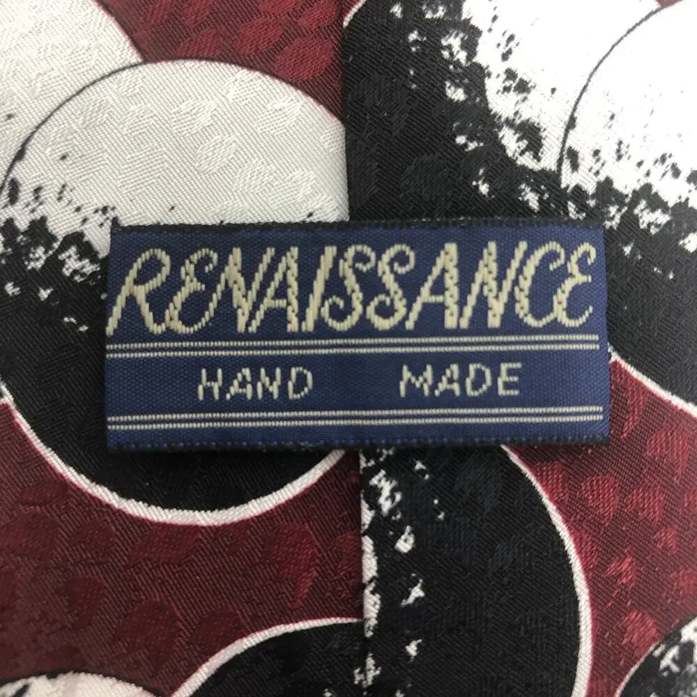 Burgundy, Black, and White Golf Ball Tie