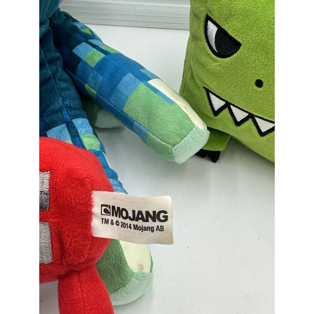 Minecraft Plush - Lot Of 3 Jurassic Park Trex, Piggy, And Octpus