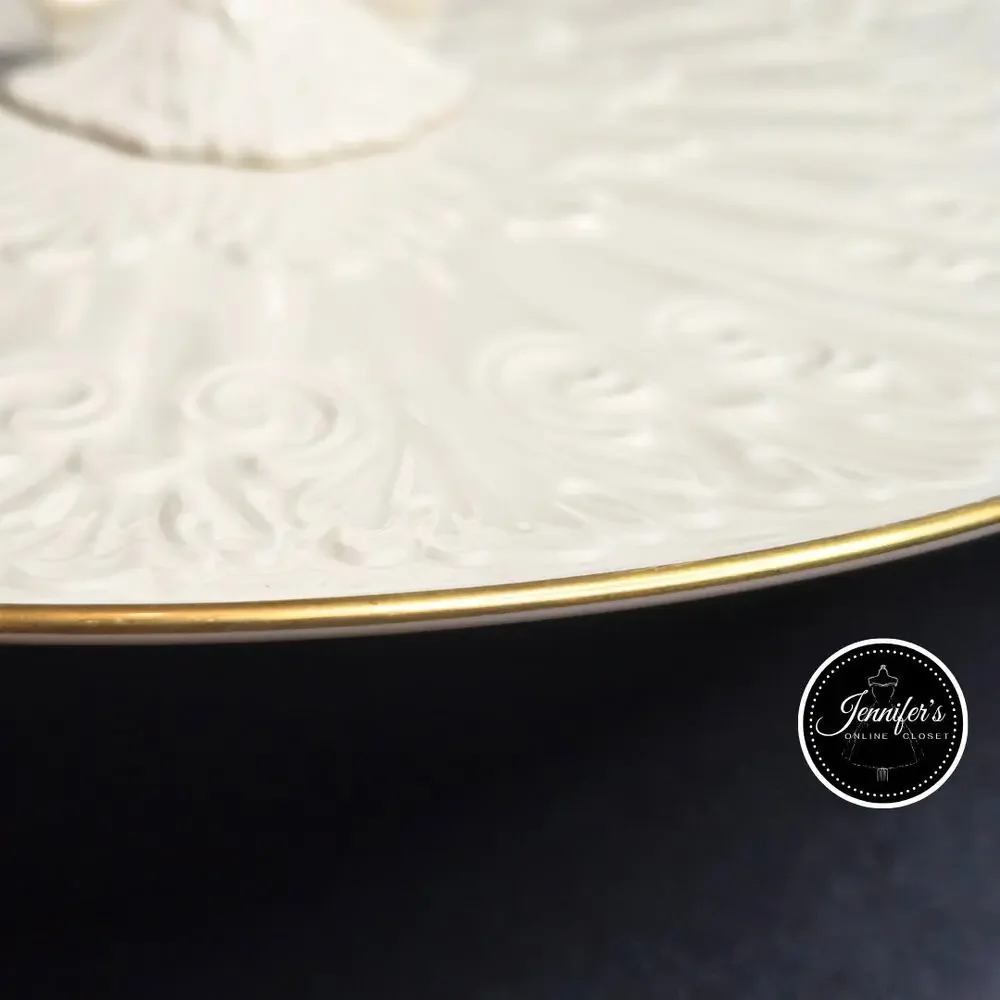 Lenox Vintage Ivory Chateau Collection Center Handle Serving Tray