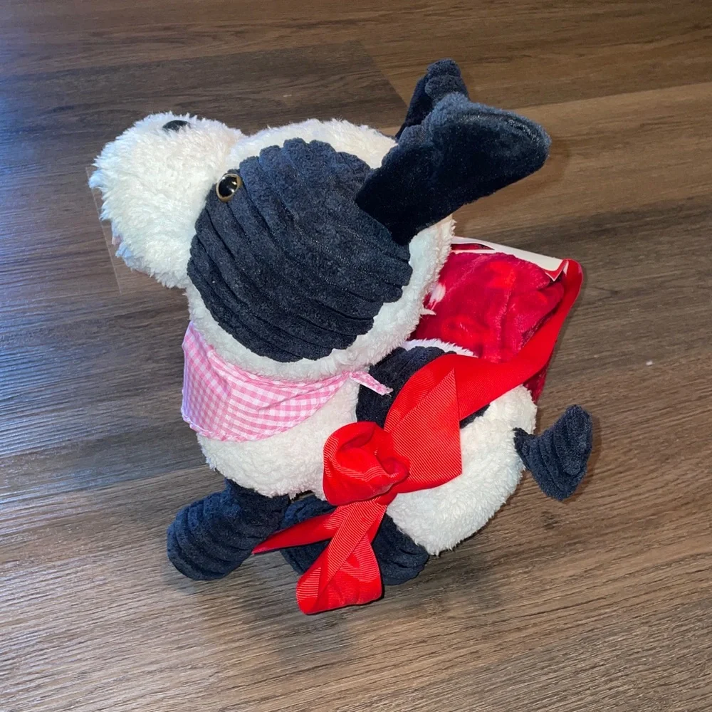Puppy with throw two piece set NWT
