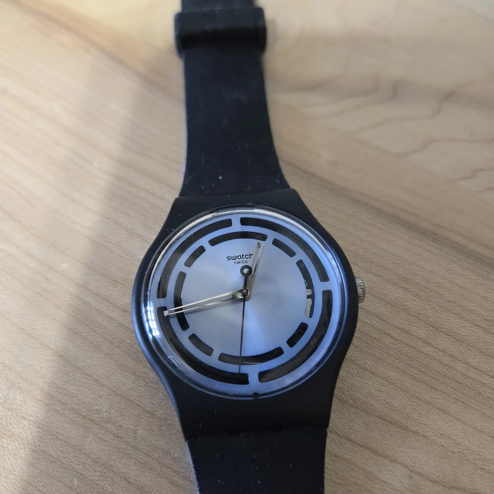 Swatch Blue and Black Smartwatch