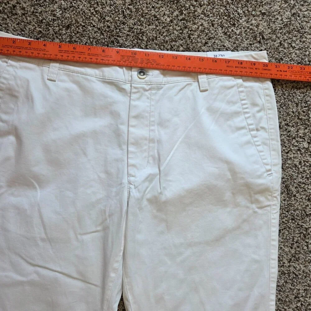 Cutter and Buck Voyager Chino Pants Mens 38x30 White Preppy Tenniscore New NWT