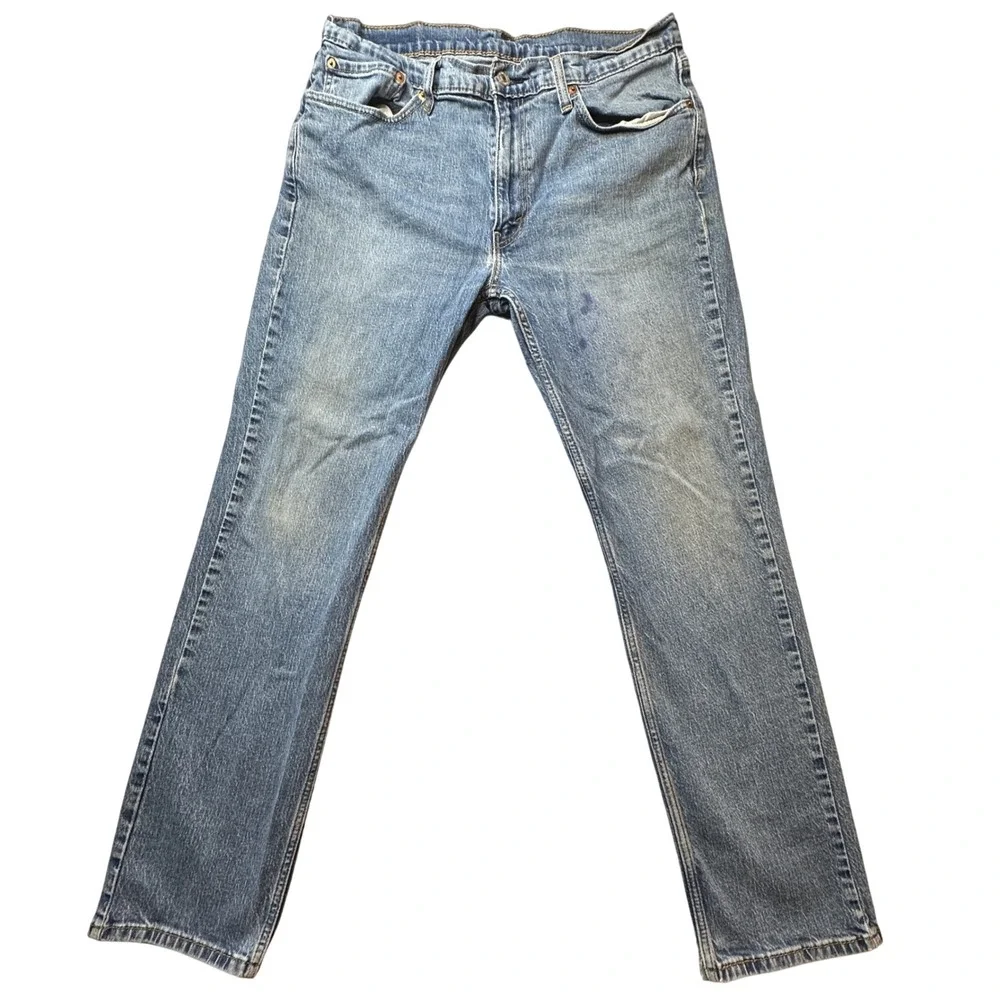 Levis 514 Straight Fit Jeans Mens 36x32 (34x30) Blue Denim Comfort Stretch