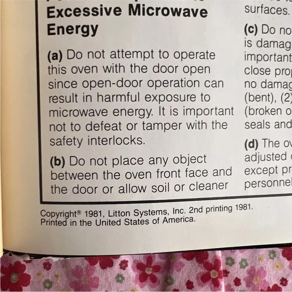 Cooking normal wear