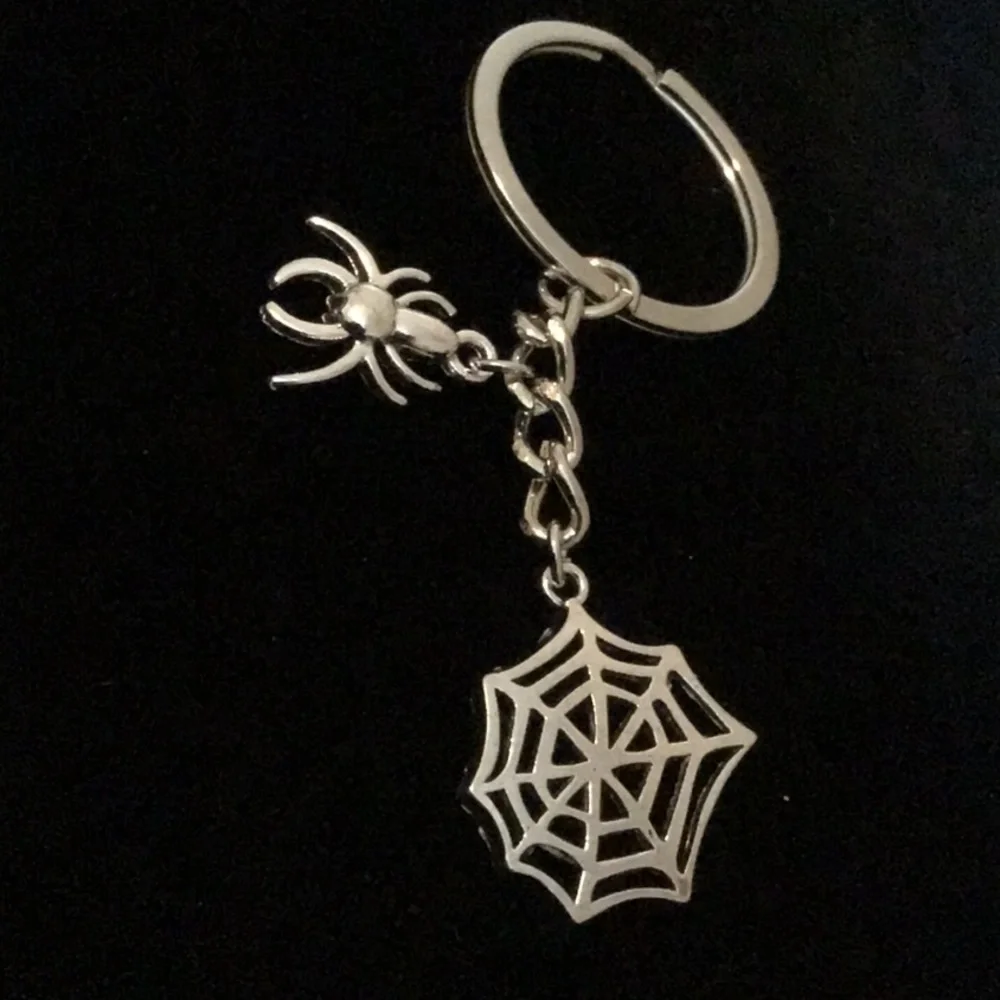 Spider & Web Keychain
