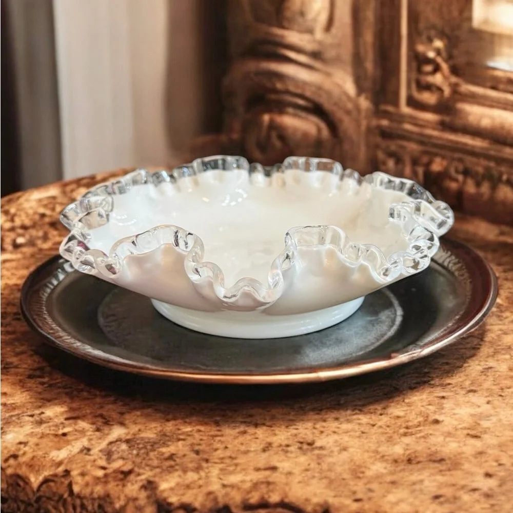 Vintage Fenton Silver Crest 8