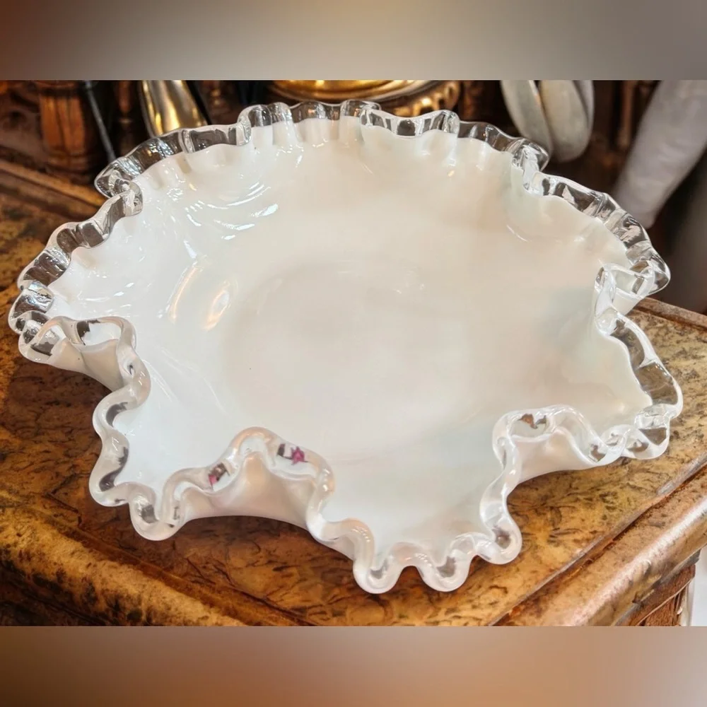 Vintage Fenton Silver Crest 8