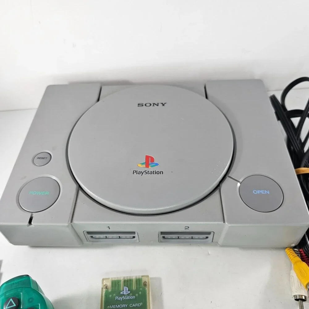 Sony PlayStation SCPH-9001 Console With Controller Memory Card Cables PS1