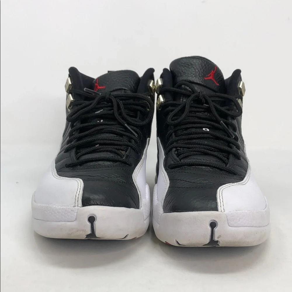 Air Jordan 12 Retro Playoffs CT8013-006 Black Varsity Red Sneakers - Size 10