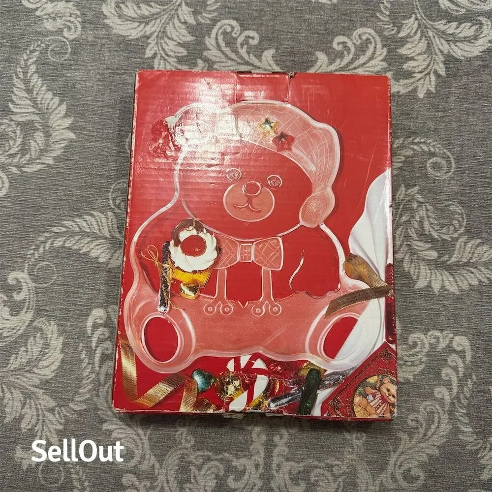 Mikasa Vintage Crystal Holiday Bear Platter 11.5
