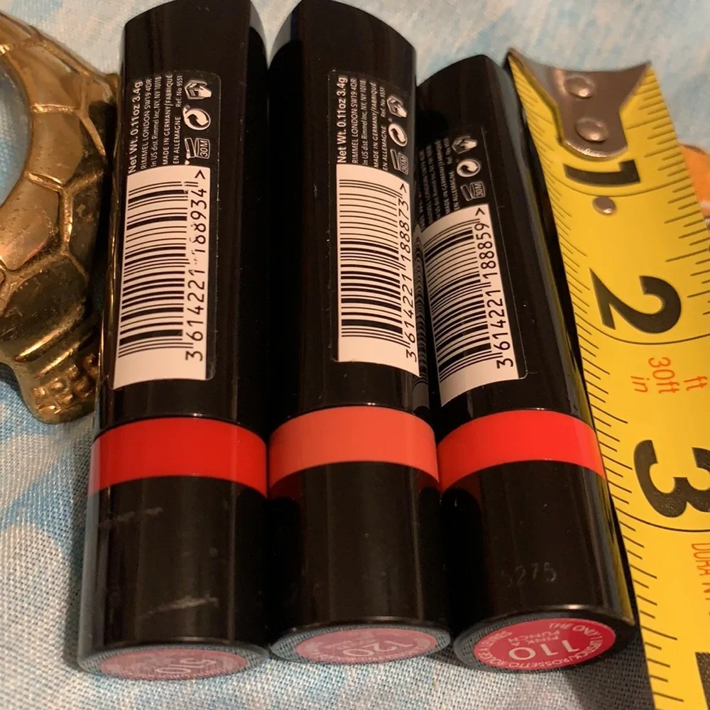 NEW RIMMEL THE ONLY 1 LIPSTICKS BUNDLE 3 FULL SIZE #510, 120, 110