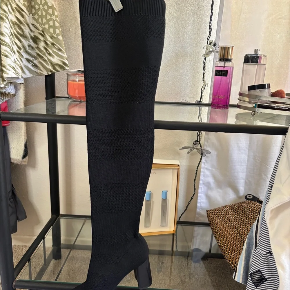 Zara Black Over-the-Knee Boots