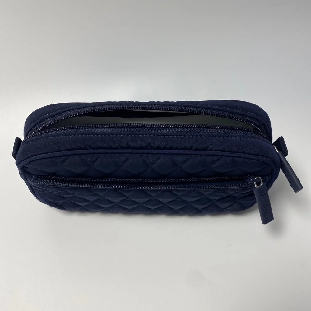 Vera Bradley X Lilly Medical Cosmetic Bag Classic Navy Blue Quilted NWOT