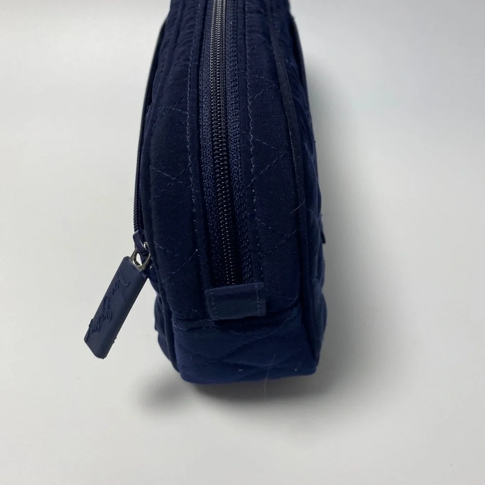 Vera Bradley X Lilly Medical Cosmetic Bag Classic Navy Blue Quilted NWOT