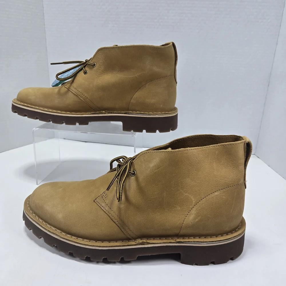 Clarks Overdale Mid Wheat Nubuck Leather Chukka Boots Men's Size 10