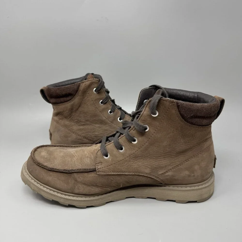 SOREL Madson II Moc Toe Waterproof Boots Mens Size 11 Tobacco Brown NM3851-256